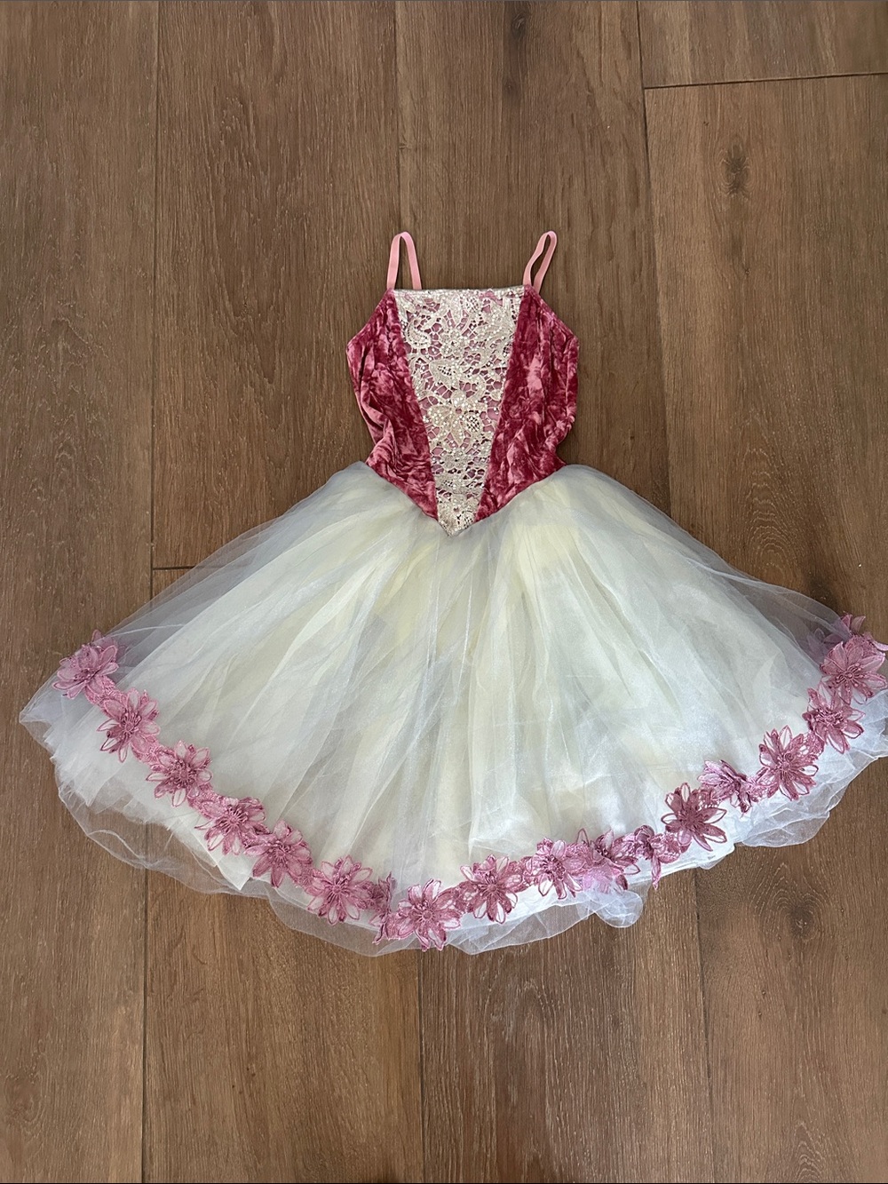 Revolution Girls Pink Velvet & Ivory with light grey Tulle Princess Costume.